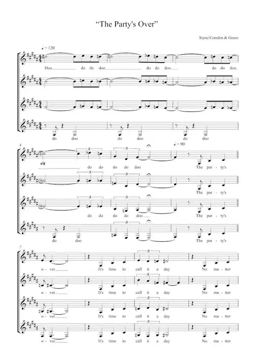 The Party's Over Transcription